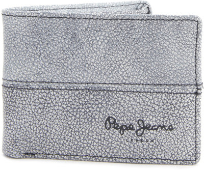 

Pepe Jeans Men Grey Genuine Leather Wallet(12 Card Slots)