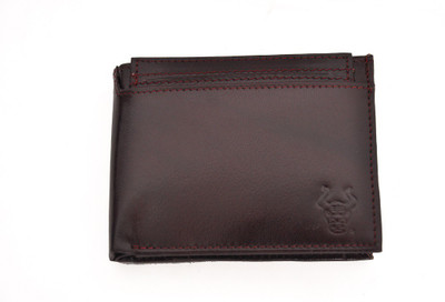 

Bullstop Boys Red Genuine Leather Wallet(8 Card Slots), Cherry
