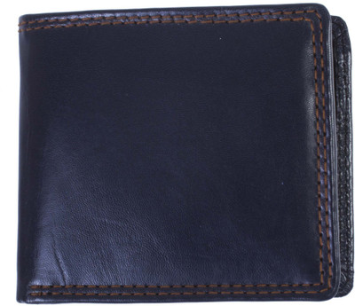 

Tee Ess Men Casual, Formal Blue Genuine Leather Wallet(3 Card Slots), Navy