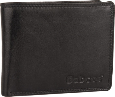 

Abcos Men Black Genuine Leather Wallet(6 Card Slots), Mgw00104-black