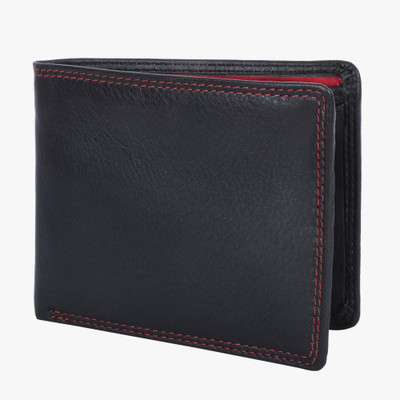 

Teakwood Men Black Genuine Leather Wallet(4 Card Slots)