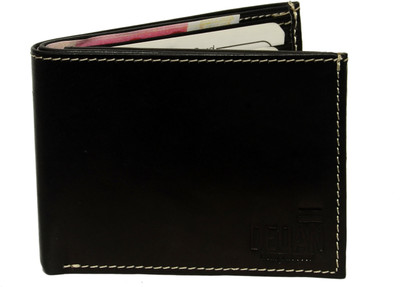 

DEQAN Men Black Genuine Leather Wallet(8 Card Slots)