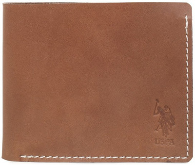 

U.S. Polo Assn Men Brown Genuine Leather Wallet(7 Card Slots)