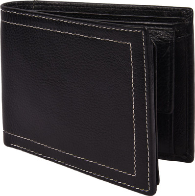 

MOBIPHONICS Men Black Genuine Leather Wallet(11 Card Slots)