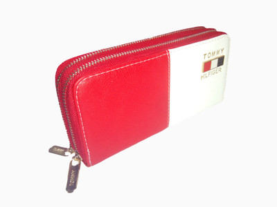 

Chamunda Gifts Girls Red, White Genuine Leather Wallet(15 Card Slots), Tommy hil red and white