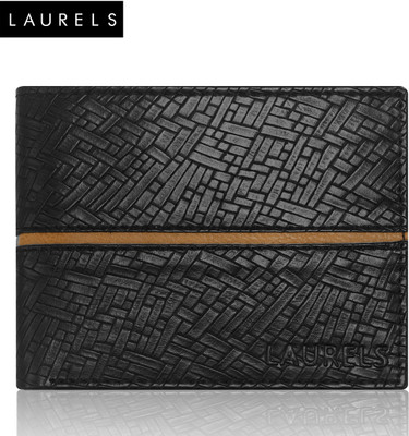 

Laurels Men Black Artificial Leather Wallet(8 Card Slots)