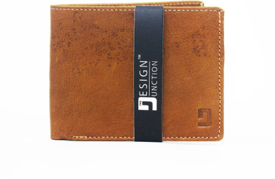 

The Design Junction Men Orange Genuine Leather Wallet(4 Card Slots), Multi