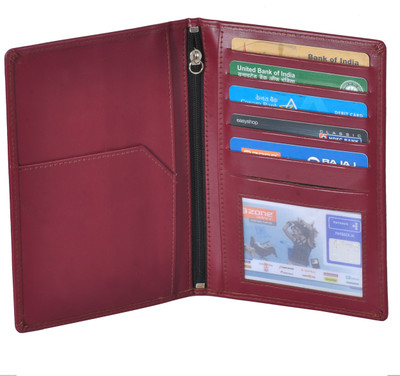 

PELLET Men Maroon Artificial Leather Document Holder(6 Card Slots), Maroon-16