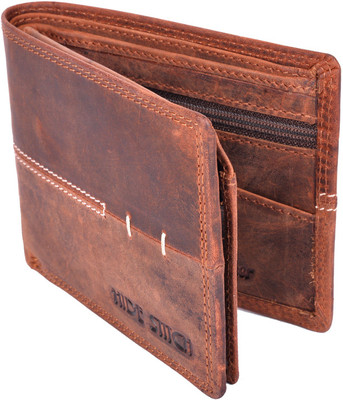 

Hidestitch Men Brown Genuine Leather Wallet(6 Card Slots), Brown-05