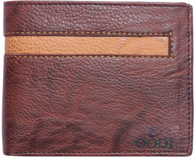 

OODI Men Brown Genuine Leather Wallet(2 Card Slots)