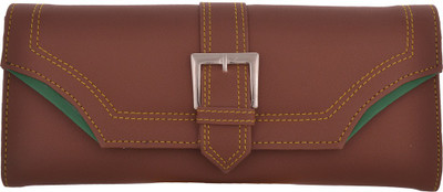 

Cuddle Girls Casual, Formal, Travel, Trendy Multicolor Fabric Wallet(4 Card Slots), Brown