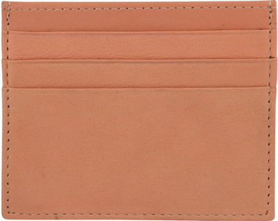 

Theo&Ash Men Orange Genuine Leather Card Holder(7 Card Slots), Peach
