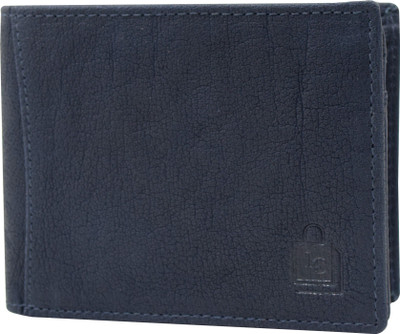 

Le Craf Men Blue Genuine Leather Wallet(8 Card Slots)