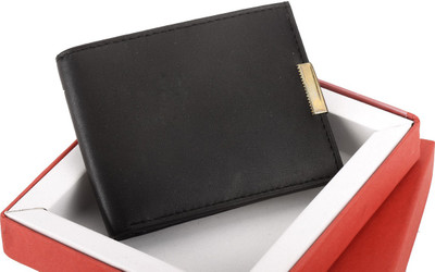 

Aircon Men Black Genuine Leather Wallet(5 Card Slots)
