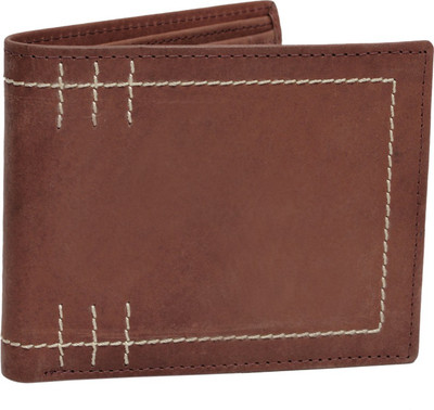 

Knott Men Brown Genuine Leather Wallet(9 Card Slots), Brown-59
