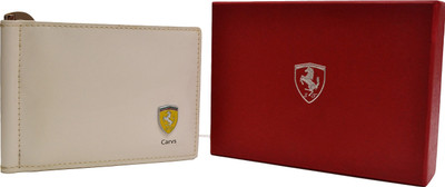 

Carvs Men White Artificial Leather Money Clip(8 Card Slots)