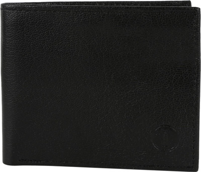 

INLAY Men Black Genuine Leather Wallet(6 Card Slots)