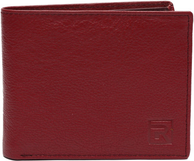 Regnum Men Red Genuine Leather Wallet(4 Card Slots), Velvet red