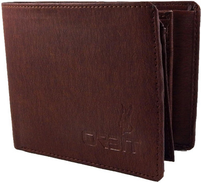 

Orbit Men Khaki Genuine Leather Wallet(8 Card Slots)