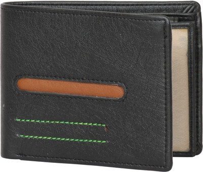 

Southpole Men Black Artificial Leather Wallet(5 Card Slots)
