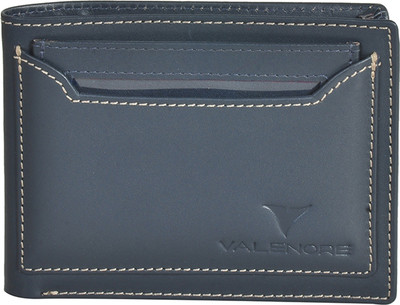 

VALENORE Men Blue Genuine Leather Wallet(5 Card Slots), Navy blue