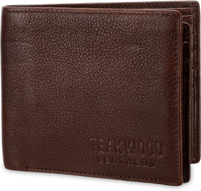 

Teakwood Men Brown Genuine Leather Wallet(8 Card Slots)