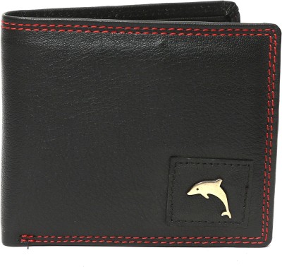 

New Dolphin Men Black Genuine Leather Wallet(8 Card Slots)