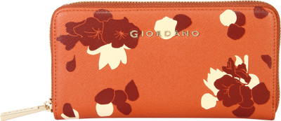 

Giordano Women Casual Orange Genuine Leather Wallet(4 Card Slots)