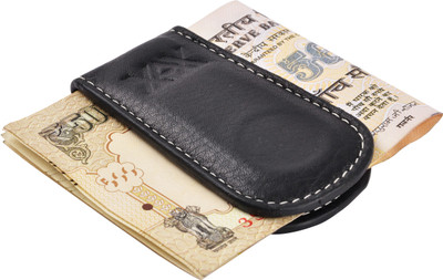 

XAX Men Black Genuine Leather Money Clip(5 Card Slots)