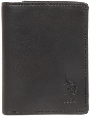 

U.S. Polo Assn Men Black Genuine Leather Wallet(10 Card Slots)