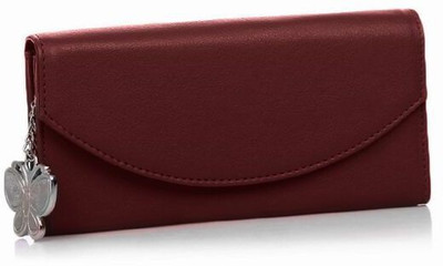 

Butterflies Casual Red Clutch