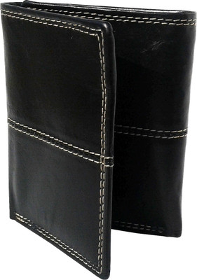 

NUKAICHAU Boys Black Genuine Leather Wallet(7 Card Slots), Fld blk 7