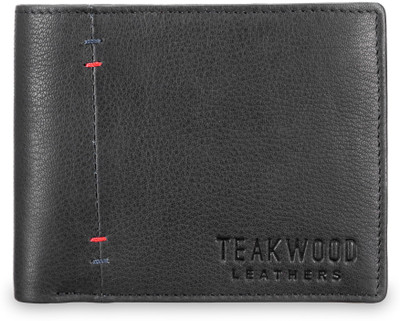 

Teakwood Men Black Genuine Leather Wallet(2 Card Slots)
