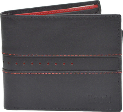 

Knott Men Black Genuine Leather Wallet(9 Card Slots)