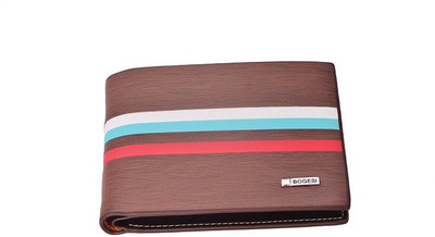 

Bogesi Men Brown Artificial Leather Wallet(10 Card Slots)