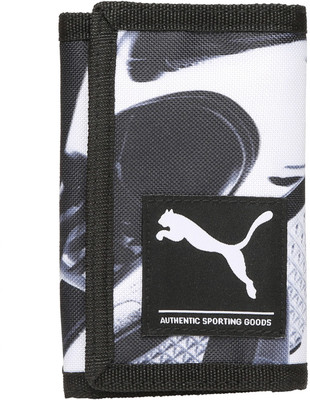 

Puma Men Black, White Artificial Leather Wallet(6 Card Slots)