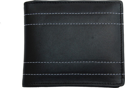

Divoto Men Black Genuine Leather Wallet(3 Card Slots), Black-38