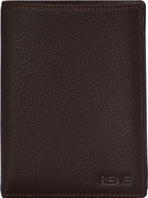 

Rene Men Brown Genuine Leather Wallet(4 Card Slots)