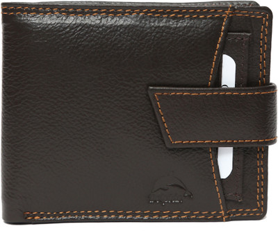 

New Dolphin Men Brown Genuine Leather Wallet(7 Card Slots)