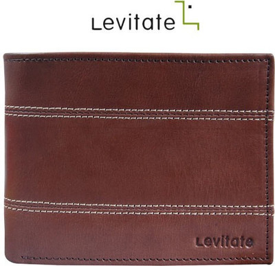 

Levitate Men Brown Genuine Leather Wallet(7 Card Slots)