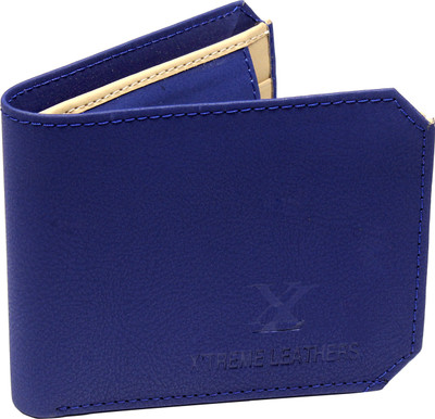 

Cay Men Blue Artificial Leather Wallet(5 Card Slots)
