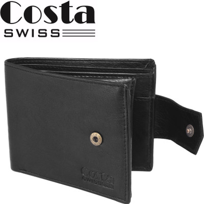 

Costa Swiss Men Black Genuine Leather Wallet(8 Card Slots)