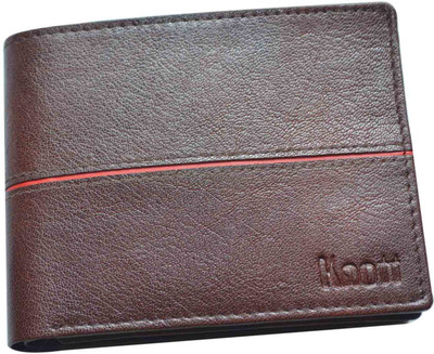 

Knott Men Brown, Tan Genuine Leather Wallet(13 Card Slots), Brown-13