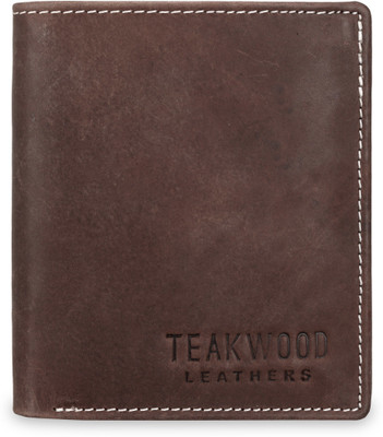 

Teakwood Men Brown Genuine Leather Wallet(2 Card Slots)