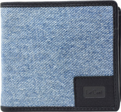 

Le Craf Men Blue Canvas Wallet(3 Card Slots), Multicolor