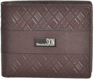 

Second Skin Men Brown Genuine Leather Wallet(10 Card Slots)