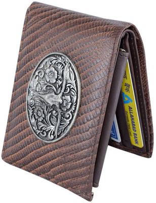 

Holboro Men Brown Genuine Leather Wallet(8 Card Slots)