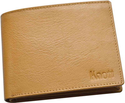 

Knott Men Yellow Genuine Leather Wallet(10 Card Slots), Yellow-08