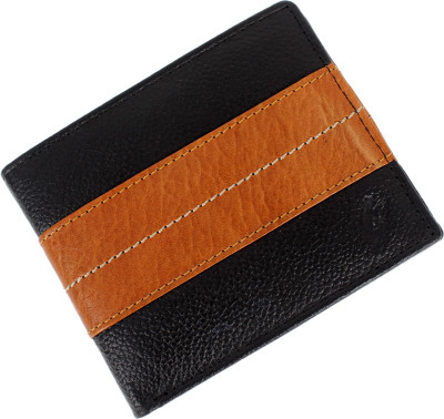 

Garri Men Black, Tan Genuine Leather Wallet(8 Card Slots)