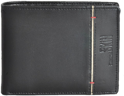 

Second Skin Men Black Genuine Leather Wallet(10 Card Slots)